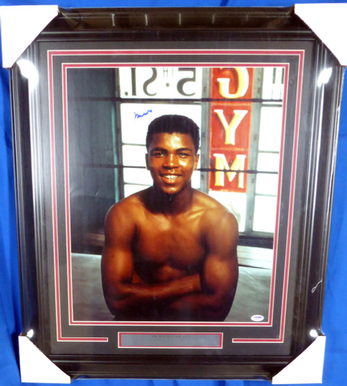 Muhammad Ali Autographed Framed 16x20 Photo PSA/DNA #S14054