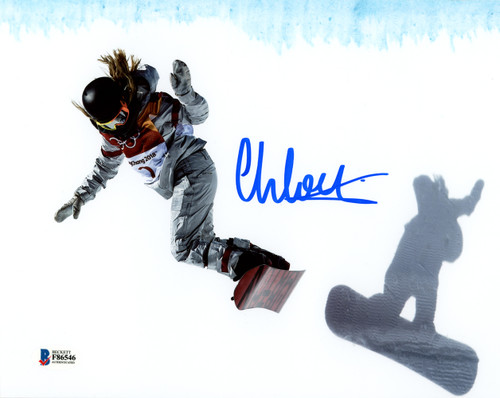 Chloe Kim Autographed 8x10 Photo Team USA Women's Snowboarding 2018 Winter Olympics Beckett BAS