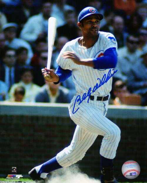 Ernie Banks Signed Chicago Cubs Batting Stance Pose 8x10 Photo at