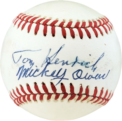 George Cisar Autographed Official NL Baseball Brooklyn Dodgers Brooklyn  Dodgers 1937 Beckett BAS #F26412