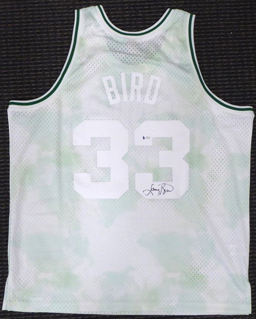 Autographed Larry Bird Jersey - Black Mitchell & Ness Gold Toile