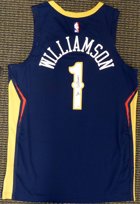 NIKE CONNECT NBA AUTHENTICS ZION WILLIAMSON PELICANS SWINGMAN JERSEY BLUE  48 L