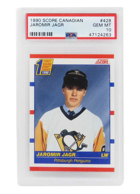 Jaromir Jagr (Pittsburgh Penguins) 1990 Score Canadian Hockey #428 RC Rookie Card - PSA 10 GEM MINT