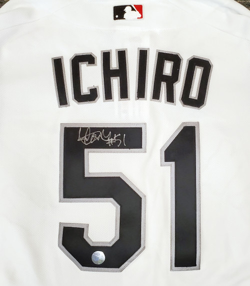 Mil Seattle Mariners Ichiro Suzuki Autographed White Majestic 2003 All-Star Game Jersey Size 4XL 51 Is Holo Stock #189997