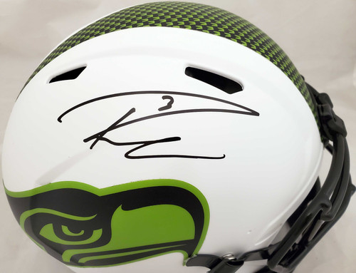 Russell Wilson Autographed Seattle Seahawks White Lunar Eclipse Full Size Authentic Speed Helmet RW Holo & Beckett BAS Stock #194030