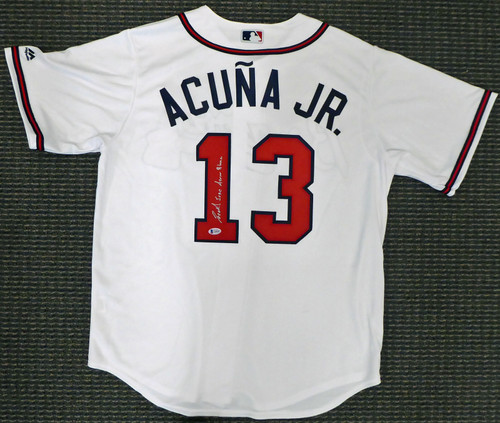 Ronald Acuna Jr. Autographed, Game Used Los Bravos Jersey