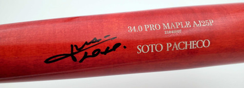 Juan Soto Autographed Red Old Hickory Game Model Bat New York Mets Beckett BAS QR