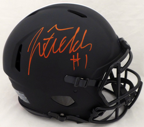 Justin Fields 1st NFL TD Autographed Bears Flash Replica Full-Size