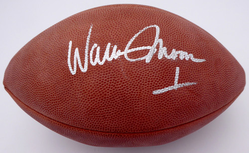 Warren Moon Autographed Official NFL Leather Football Houston Oilers MCS Holo #97662