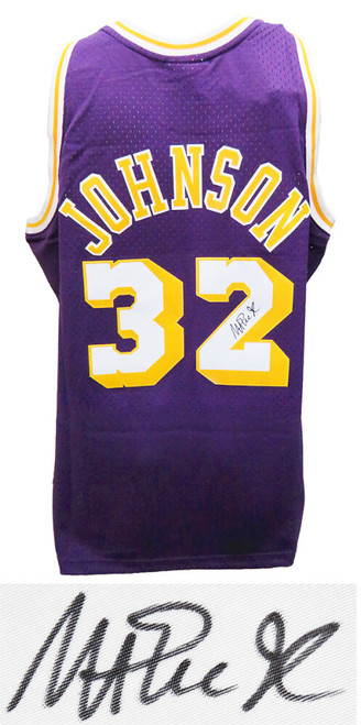 Mitchell & Ness Magic Johnson 32 Replica Swingman NBA Jersey Los Angeles  Lakers HWC Basketball Trikot Purple