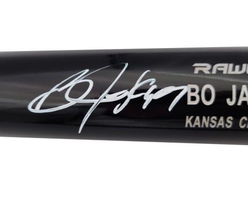 Bo Jackson Autographed Gray Rawlings Game Model Bat Kansas City