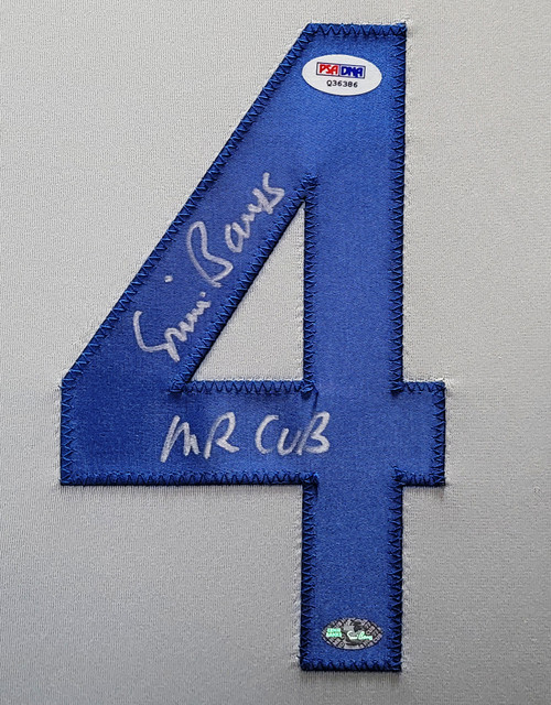 Ernie Banks Signed Cubs Jersey Inscribed Mr. Cub (PSA)