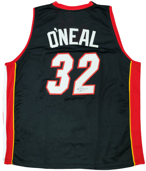 Framed Shaquille O'Neal Miami Heat Autographed Black Alternate