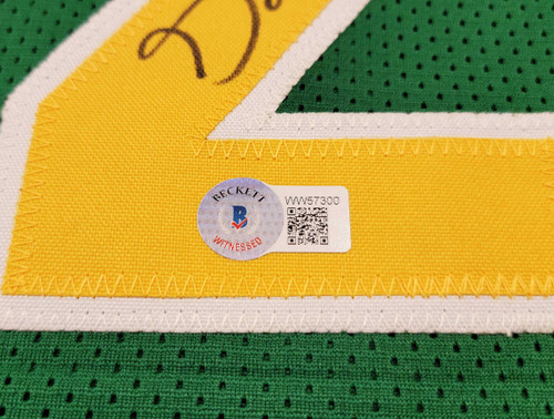 Seattle Supersonics Gary Payton Autographed Green Jersey Beckett BAS QR
