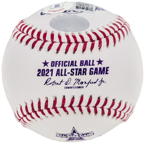 Mookie Betts Autographed Official 2021 All Star Game Logo MLB Game Baseball  Los Angeles Dodgers Beckett BAS QR Stock #218699