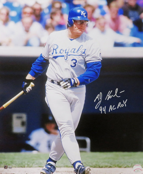 Bret Saberhagen Signed Kansas City Royals 1985 World Series Pitching Action  16×20 Photo – Schwartz Sports Memorabilia