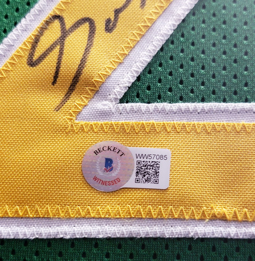 Seattle Supersonics Gary Payton Autographed White Jersey Beckett BAS QR  Stock #203420