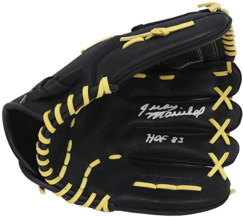 Juan Marichal Signed Franklin Black Baseball Fielders Glove w/HOF'83 - Schwartz Authenticated