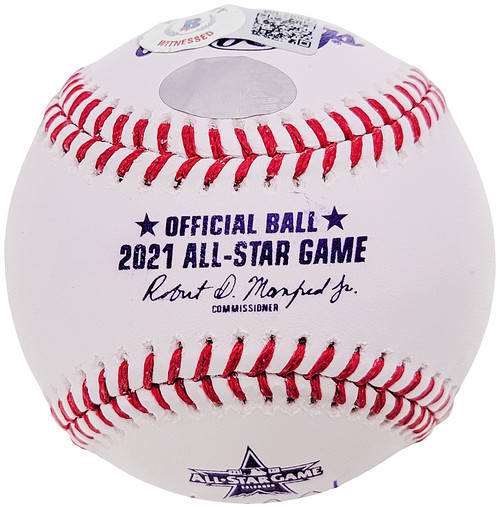 Mookie Betts Autographed Official 2021 All Star Game Logo MLB Game Baseball  Los Angeles Dodgers Beckett BAS QR Stock #218699