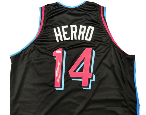 Miami Heat Tyler Herro Autographed Red Jersey JSA Stock #207953