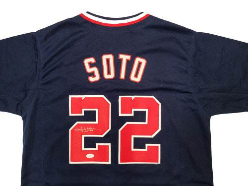 Juan Soto White Washington Nationals Autographed Nike Authentic Jersey Hand  Painted by Artist David Arrigo - Limited Edition of 1