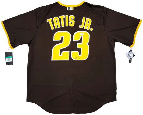 San Diego Padres Fernando Tatis Jr. Autographed Brown Nike Jersey Size XXL  Beckett BAS Stock #201914