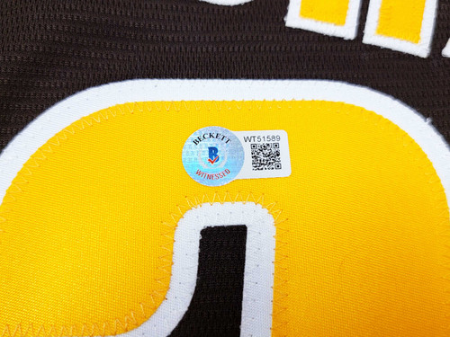 San Diego Padres Fernando Tatis Jr. Autographed Brown Nike Jersey Size M Beckett BAS Witness