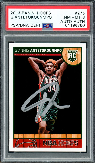 Giannis Antetokounmpo Autographed 2013 Panini Rookie Card #194 