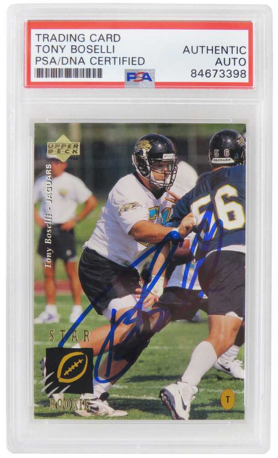 Tony Boselli Signed Jacksonville Jaguars 1995 Upper Deck Football Rookie Card #2 - (PSA/DNA Encapsulated)