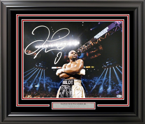 Floyd Mayweather signed deluxe boxing glove in frame inc C.O.A - The  Memorabilia Team