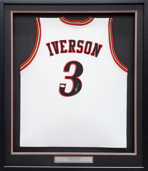 Allen Iverson Signed Philadelphia 76ers Jersey with The Answer