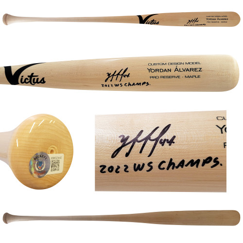 Kyle Tucker Autographed Blonde Old Hickory Player Model Bat Houston Astros  Game 1 2022 WS 2 HR Beckett BAS Witness Stock #210096