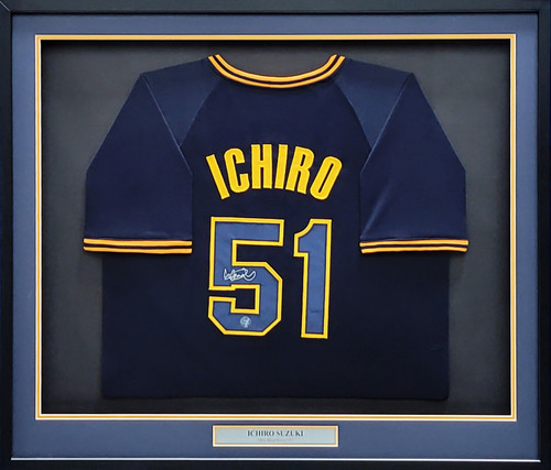 Mil Seattle Mariners Ichiro Suzuki Autographed Blue Authentic Mitchell & Ness Jersey Size 48 #51 Is Holo Stock #209044