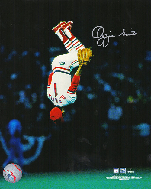 Ozzie Smith Signed St Louis Cardinals Jumping Throw Action 16x20 Photo -  PSA/DNA
