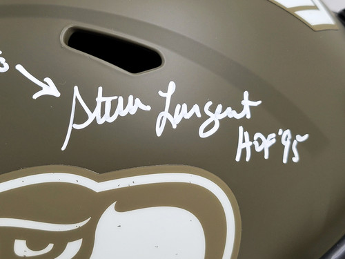 Steve Largent & Jim Zorn Autographed Seattle Seahawks Green Logo Football  (Smudged) MCS Holo #83640 - Mill Creek Sports