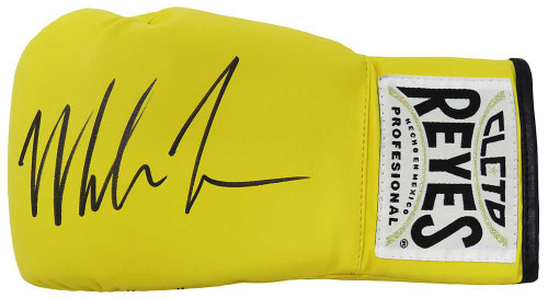 Mike Tyson Signed Cleto Reyes Yellow Boxing Glove - Schwartz Authenticated