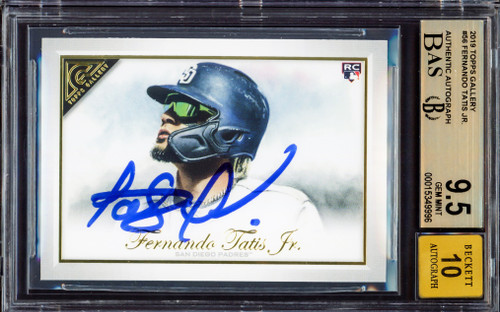 Fernando Tatis Jr. Autographed 2019 Topps Chrome Sepia Refractor Rookie  Card #203 San Diego Padres BGS 9.5 Auto Grade Gem Mint 10 Highest Graded  Beckett BAS #15350028