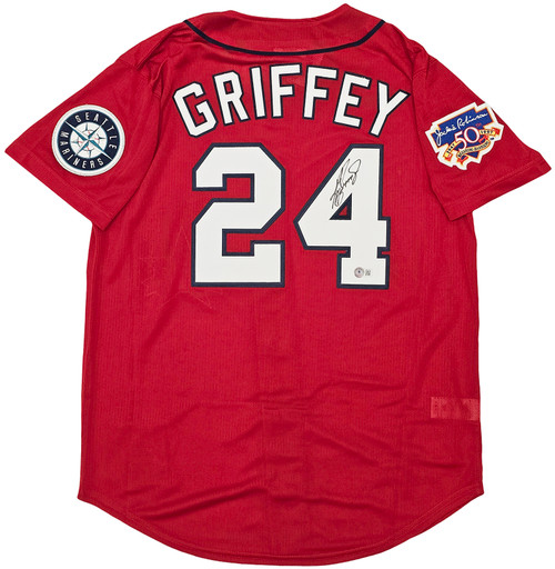 Ken Griffey Jr. Signed Reds 34x42 Custom Framed Jersey Display (UDA  Hologram)