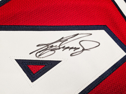 Ken Griffey Jr. Signed Jersey - Red Mitchell & Ness Turn Forward The Clock  Size 44 Beckett BAS & MCS Holo Stock #185611