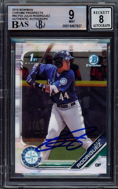 Julio Rodriguez Autographed 2022 Topps Archives Rookie Card #115 Seattle  Mariners Auto Grade Gem Mint 10 Beckett BAS Stock #220795