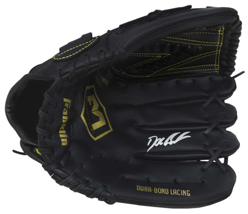 Dwight Gooden Signed Franklin Black Baseball Fielders Glove - Schwartz Authenticated
