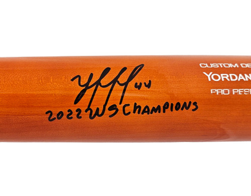 Yordan Alvarez Autographed Black Victus Player Model Bat Houston Astros  Beckett BAS Witness Stock #220440