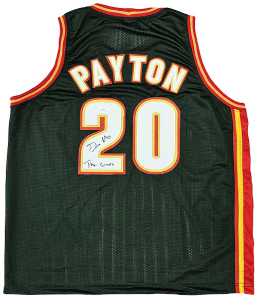 Seattle Supersonics Gary Payton Autographed White Jersey