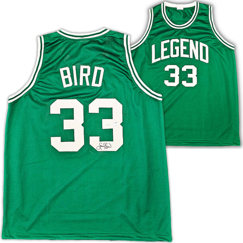 Boston Celtics Larry Bird Autographed Baby Blue Jersey Beckett BAS Stock  #203449