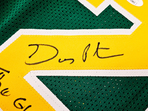 Seattle Supersonics Gary Payton Autographed White Jersey The Glove JSA  Stock #215727