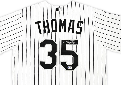 Chicago White Sox Frank Thomas Autographed White Pinstripes Nike