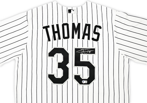 Frank Thomas Autographed and Framed Gray White Sox Jersey