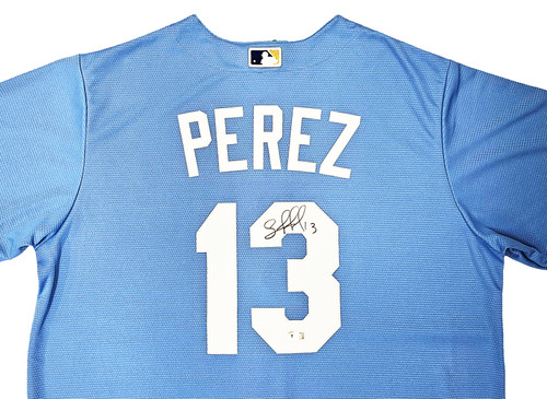 Salvador Perez Kansas City Royals Autographed White Replica Jersey