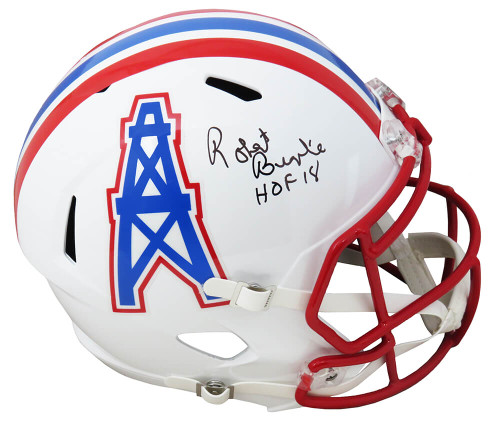 Houston Oilers Robert Brazile Signed Blue Throwback Jersey w/Dr