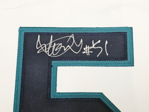 Seattle Mariners Ichiro Suzuki Autographed White Nike Jersey Size L #51  IS Holo Stock #209041